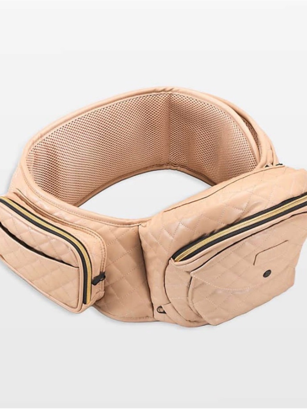 Tushbaby Hip Carrier – Rare Sand Quilted Vegan Leather Color – Like New